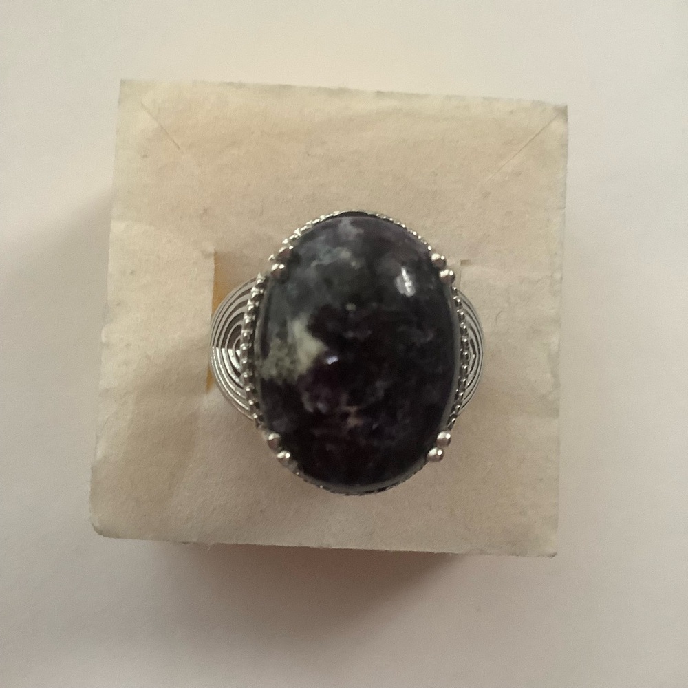 Side Cracked Size 8.5. Black Spacedust Ring